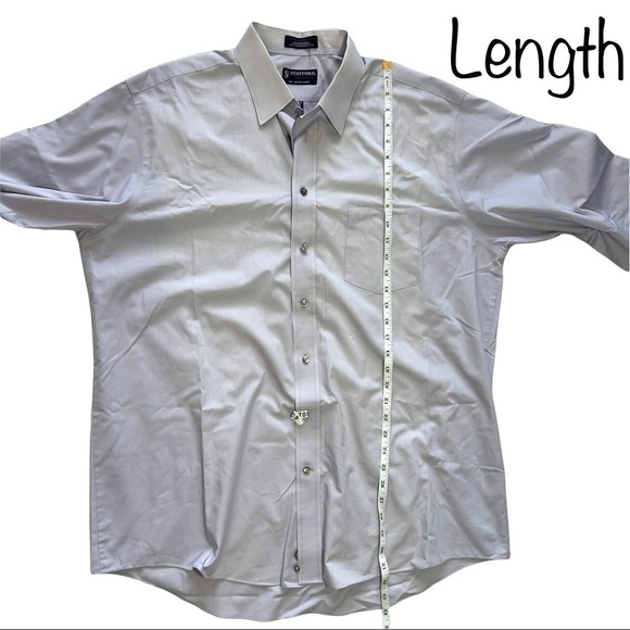 Stafford Performance The Super Shirt Dress Shirt Classic Fit Neck Size 17.5 - Picture 14 of 16